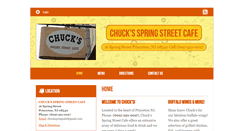 Desktop Screenshot of chucksspringstreetcafe.com